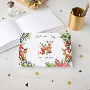 Darling Reindeer   Christmas Forest-Baby shower Gastenboek