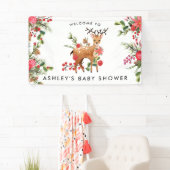 Darling Reindeer | Kerstfeest Baby shower Welkom Spandoek (Insitu)