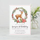 Darling Reindeer | Uitnodiging van de partij Birth (Staand voorkant)