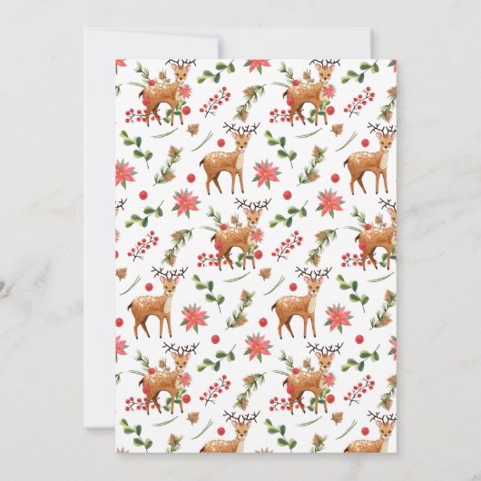 Darling Reindeer | Uitnodiging van de partij Birth (Achterkant)