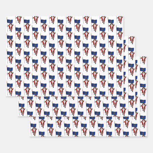 Darling Santa Claus bezoekt Indiana Inpakpapier Vel (Set)