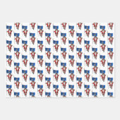 Darling Santa Claus bezoekt Michigan Inpakpapier Vel (Voorkant 2)