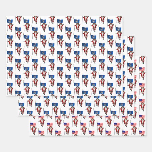 Darling Santa Claus bezoekt Michigan Inpakpapier Vel (Set)