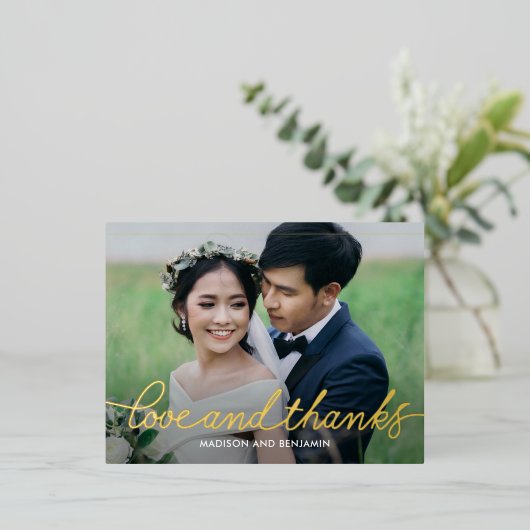 Darling Script FOLIE Dank u Briefkaart (Staand Voorkant)