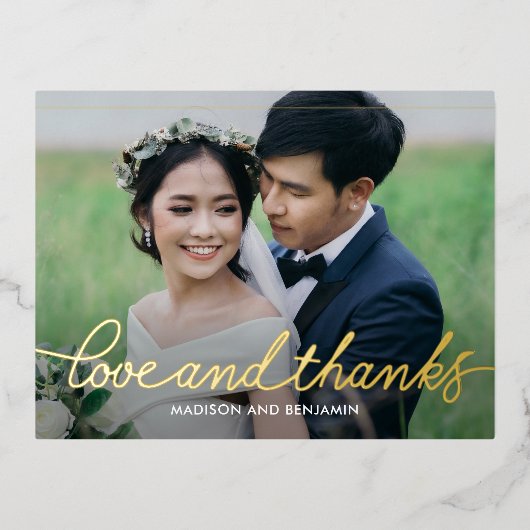 Darling Script FOLIE Dank u Briefkaart (Voorkant)