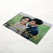 Darling Script REAL FOLIE Foto Hartelijk dank Folie Uitnodiging (Gedraaid)