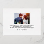 Darling Script REAL FOLIE Foto Hartelijk dank Folie Uitnodiging (Achterkant)