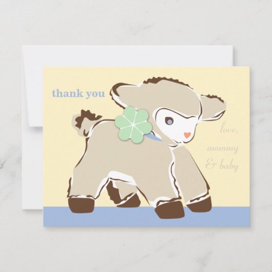 Darling Speelgoed Baby Lamb Note Card Bedankkaart (Voorkant)