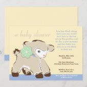 Darling Speelgoed Baby Lamb Shower Invitation Kaart (Voorkant / Achterkant)