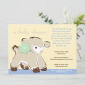 Darling Speelgoed Baby Lamb Shower Invitation Kaart (Staand voorkant)
