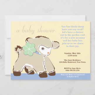 Darling Speelgoed Baby Lamb Shower Invitation Kaart