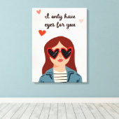 Darling Valentijn IV Canvas Afdruk (Insitu (Houten vloer))