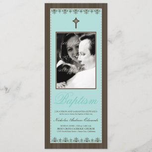 Darling Victoriaans 4x9,25-inch Aqua Baptism Uitno Kaart