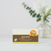 Darling Yellow Lion & Birdie Mammie Calling Card Contactkaartje (Staand voorkant)