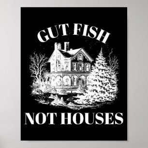 Darm Vis, Niet Huizen Kustbehoud Vintage Poster