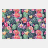 Darmcactus grote bloembloem naadloos patroon inpakpapier vel (Voorkant 3)