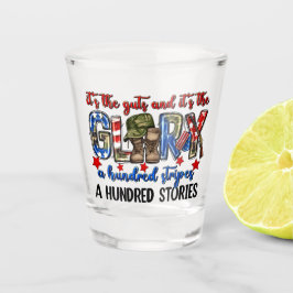 Darmen en Glorie Patriotisch Tribute-ontwerp Shot Glas