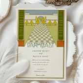 Darmstadt Duitsland Art Nouveau & Jugendstil Huwel Kaart