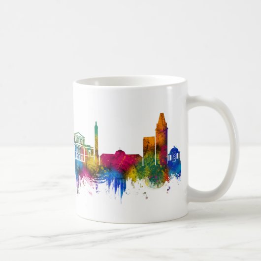 Darmstadt Duitsland Skyline Koffiemok (Rechts)
