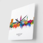 Darmstadt Duitsland Skyline Vierkante Klok (Hoek)
