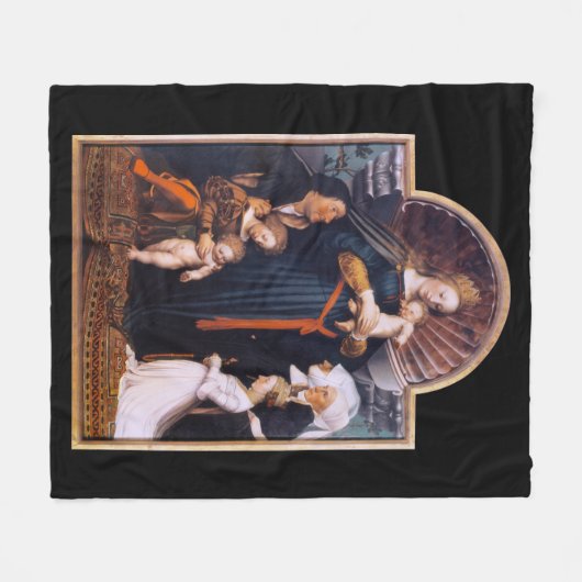 Darmstadt Madonna, Holbein de Younger Fleece Deken (Voorkant (Horizontaal))