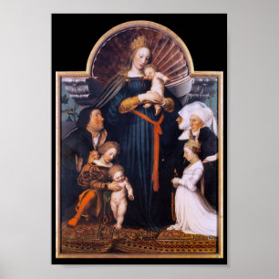 Darmstadt Madonna, Holbein de Younger Poster