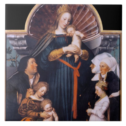 Darmstadt Madonna, Holbein de Younger Tegeltje (Voorkant)