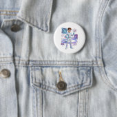 # Darmstadtium (Ds) – Atoomnummer 110 | ATOMIVRA Ronde Button 5,7 Cm (In situ)