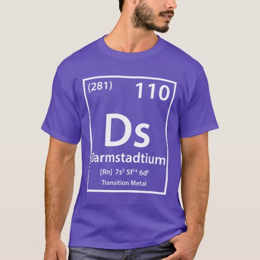 Darmstadtium Element (wit) T-shirt (Voorkant)