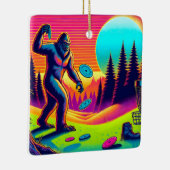 Darn Trees | Bigfoot Disc Golf Humor Keramisch Ornament (Rechts)