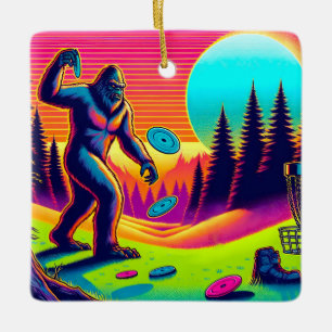 Darn Trees   Bigfoot Disc Golf Humor Keramisch Ornament