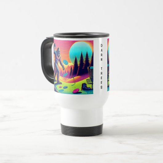 Darn Trees | Bigfoot Disc Golf Humor Reisbeker (Voorkant links)
