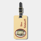 "DARN TURBULENCE!"/schildpad op zijn rug Bagagelabel (Voorkant verticaal)