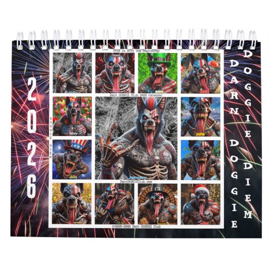 DarnDOGGIEClub 2026 Calendar Kalender (Achterkant)