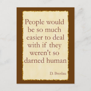 Darned Human Briefkaart