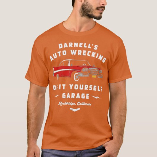 Darnell's Auto Wrecking - Doe het zelf Garage T-shirt (Voorkant)
