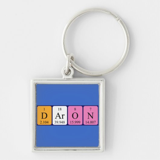 Daron periodieke lijstnaam - het sleutelwoord sleutelhanger (Voorkant)