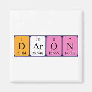 Daron periodieke table name magnet