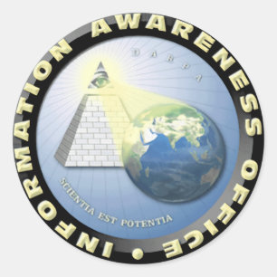 DARPA Kantoor van informatie-bewustmakingszegel Ronde Sticker