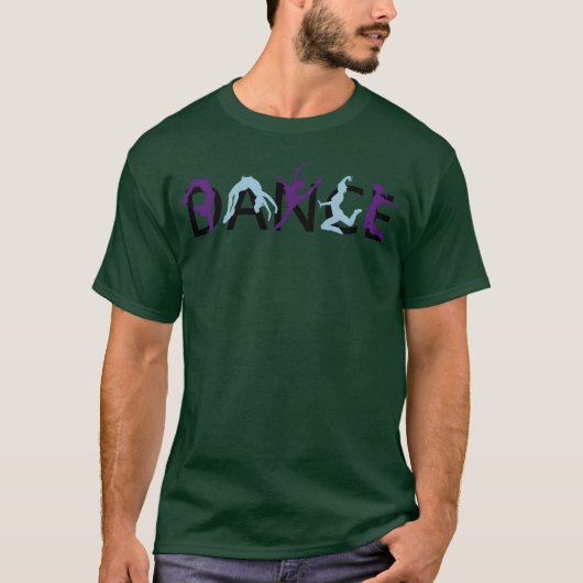 darr dans silhouet jongen t-shirt (Voorkant)