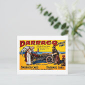 Darracq -  automatische reclame briefkaart (Staand voorkant)
