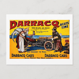 Darracq -  automatische reclame briefkaart