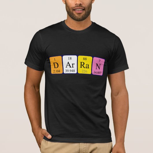Darran periodiek table name shirt (Voorkant)