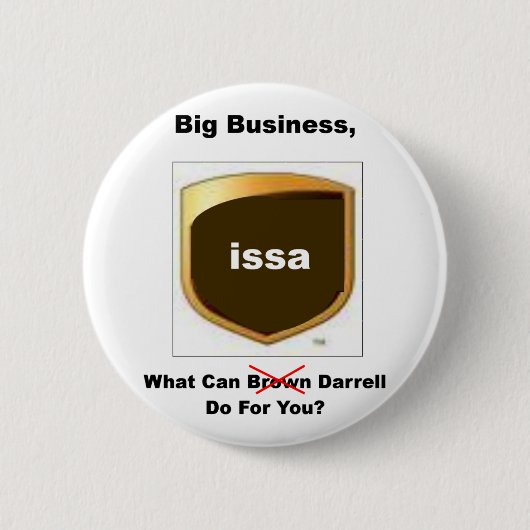 Darrell Issa Ronde Button 5,7 Cm (Voorkant)
