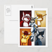 Darrik - vos van vele kleuren briefkaart (Voorkant / Achterkant)
