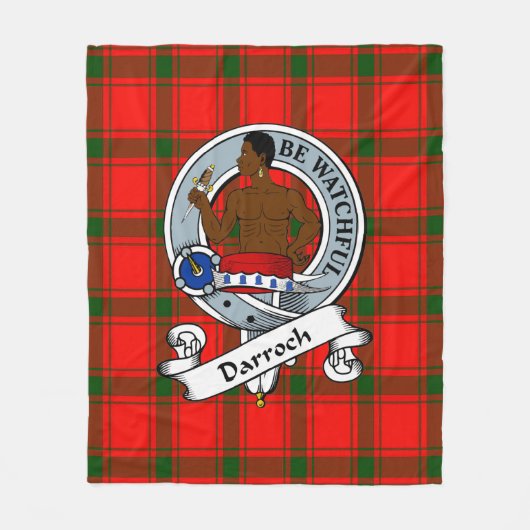 Darroch Clan Badge Tartan Pset Fleece Deken (Voorkant)