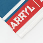 Darryl-naam betekent spormonogram rood blauw fleece deken (Hoek)