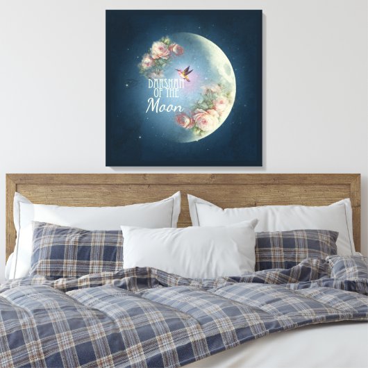 DARSHAN van de Maan - Ingewikkeld Canvas (Insitu (Slaapkamer))