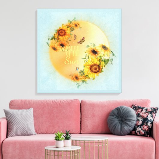 DARSHAN van de Zon - Ingewikkeld Canvas (Insitu (Woonkamer))