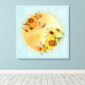 DARSHAN van de Zon - Ingewikkeld Canvas Afdruk (Insitu (Houten vloer))